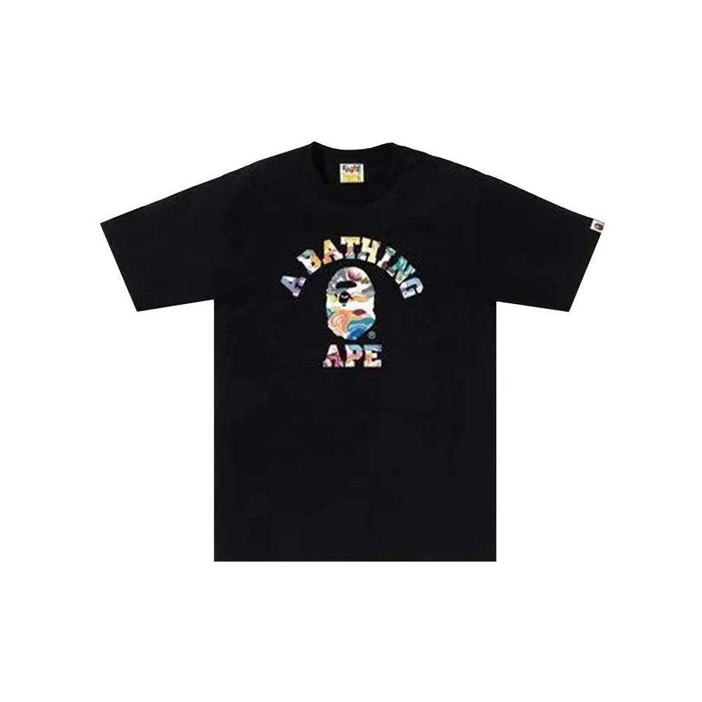Топы BAPE Art Camo College Tee 'Черный' 1