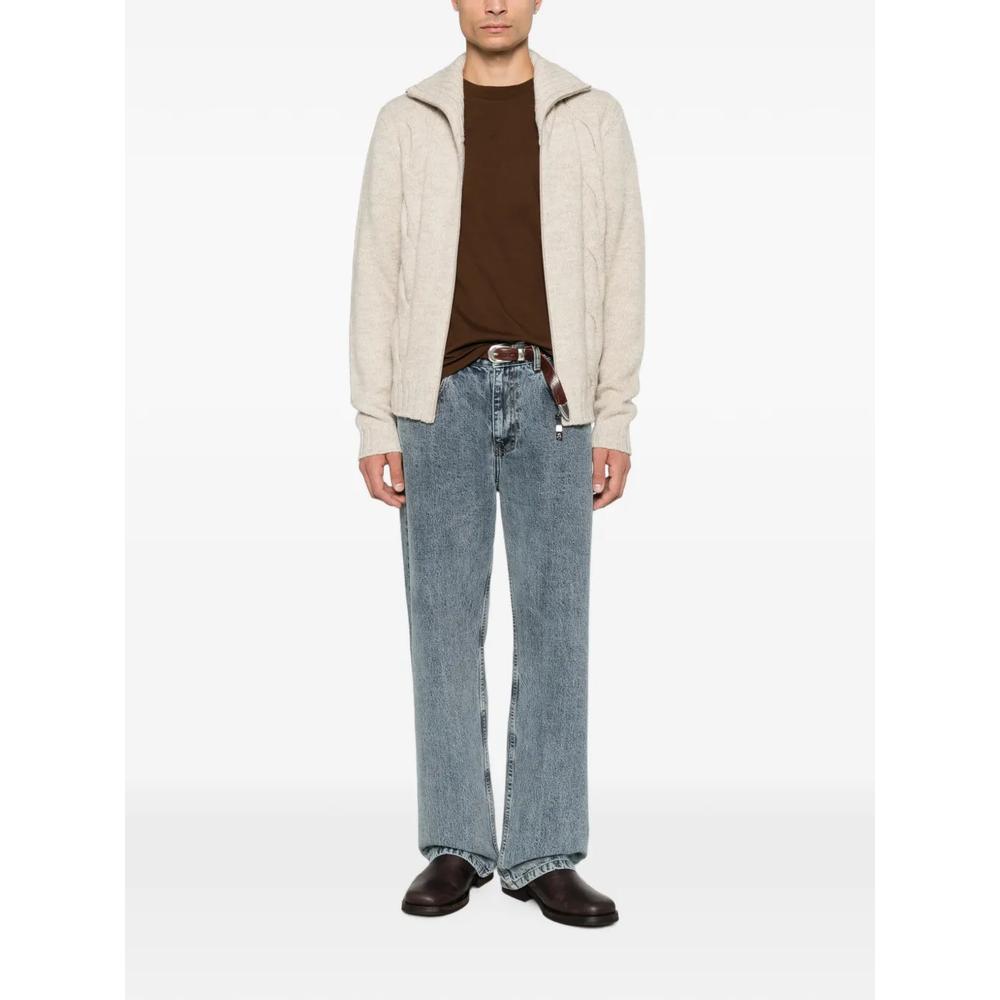 cable-knit zip-up sweater 2