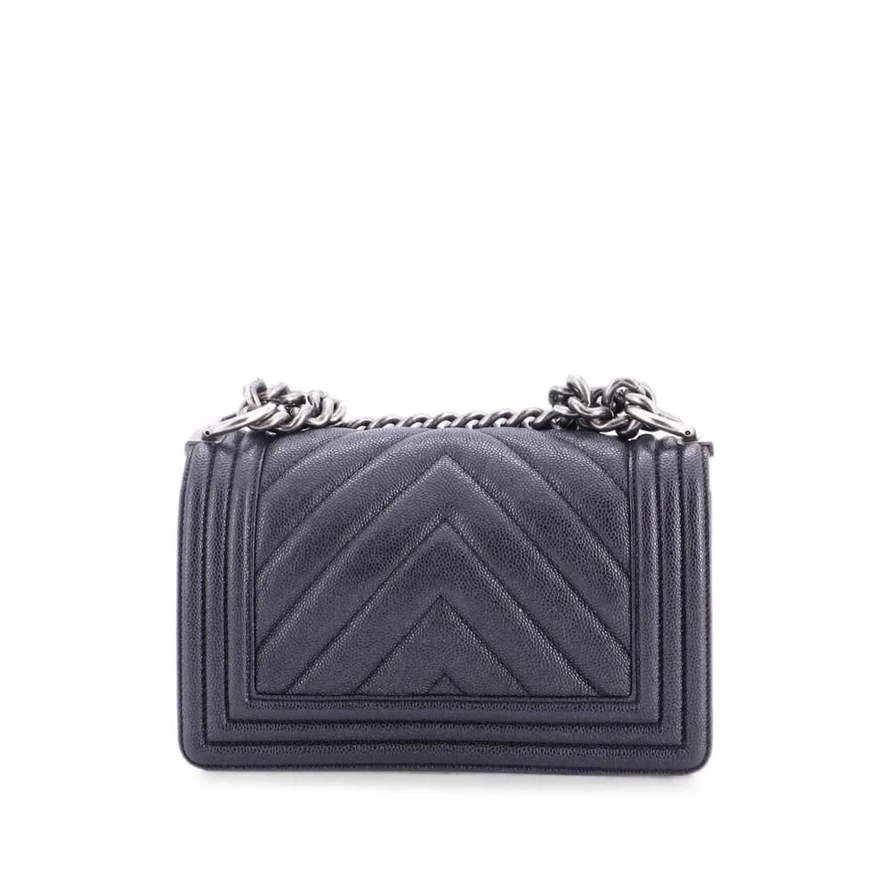 Маленькая сумка через плечо Boy Flap Bag Chevron Caviar 2