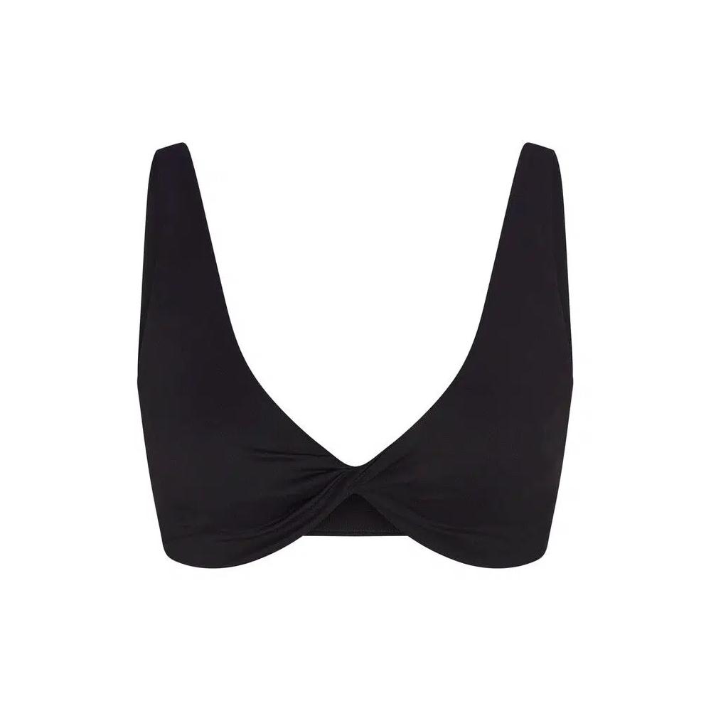 Спортивные бюстгальтеры NikeSKIMS Matte Twist-Front Bra 'Обсидиан/Обсидиан' 1
