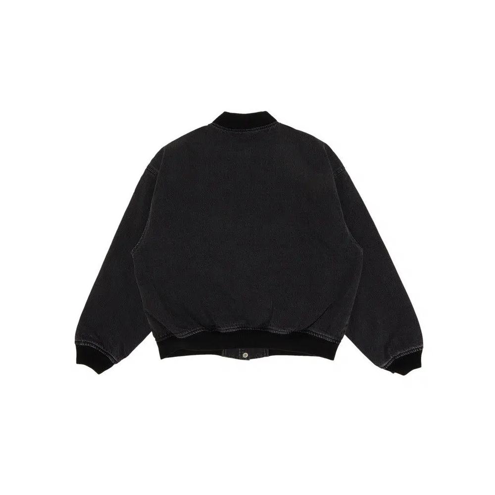 Джинсовые куртки Supreme Washed Knockout Denim Varsity Jacket 'Мытый черный' 2