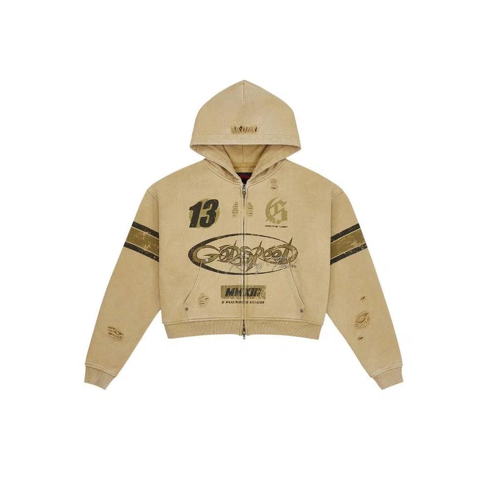 Молнии Godspeed Speedway Zip Hoodie 'Sand' 1