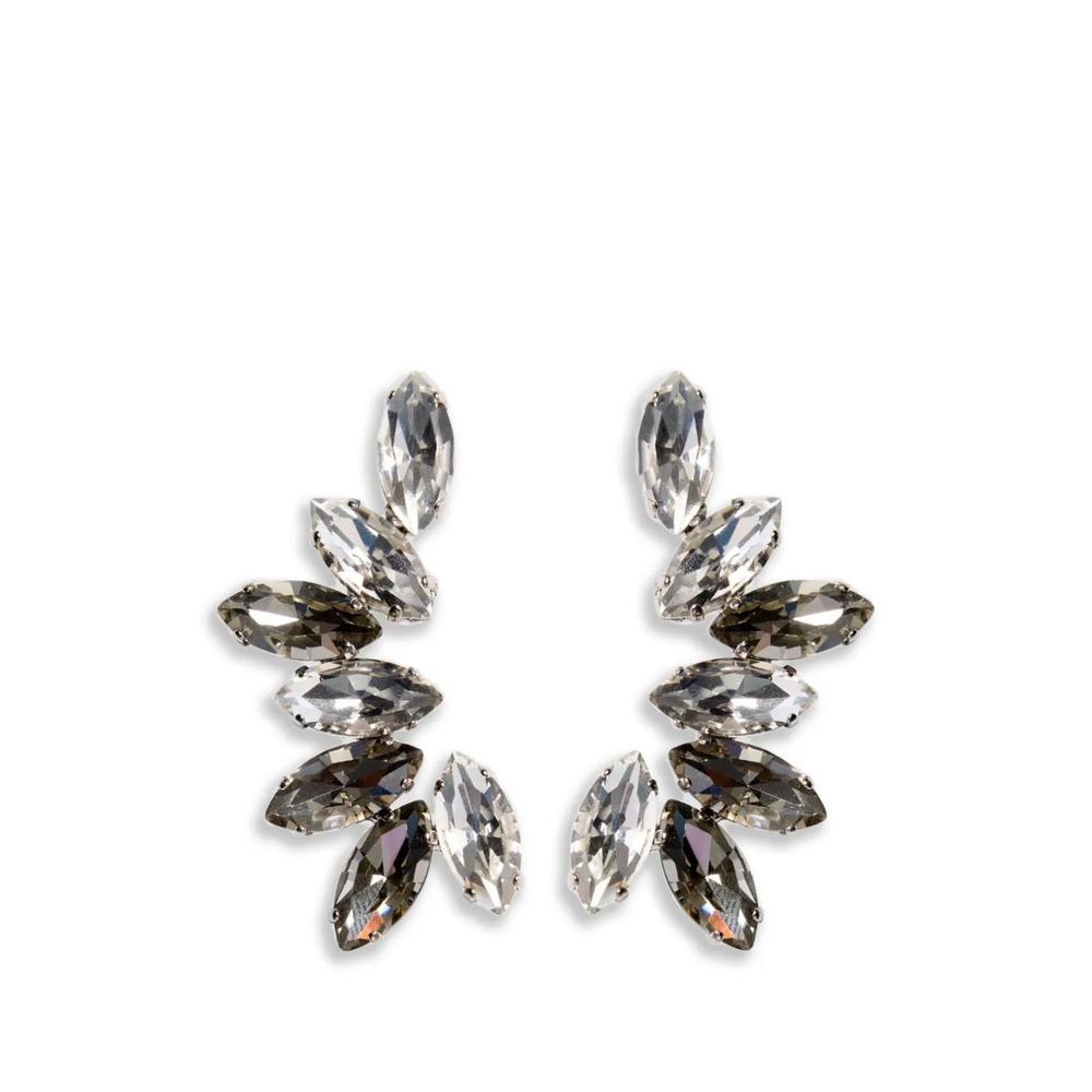 crystal-embellished marquise-cut earrings 1