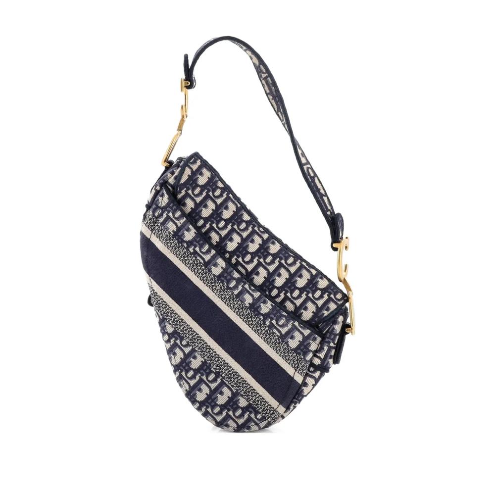 Saddle Handbag Logo Embroidered Oblique Canvas Medium shoulder bag 2