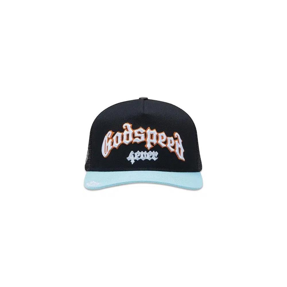 Кепки Godspeed Forever Trucker Hat 'Black Light Blue Orange' 1