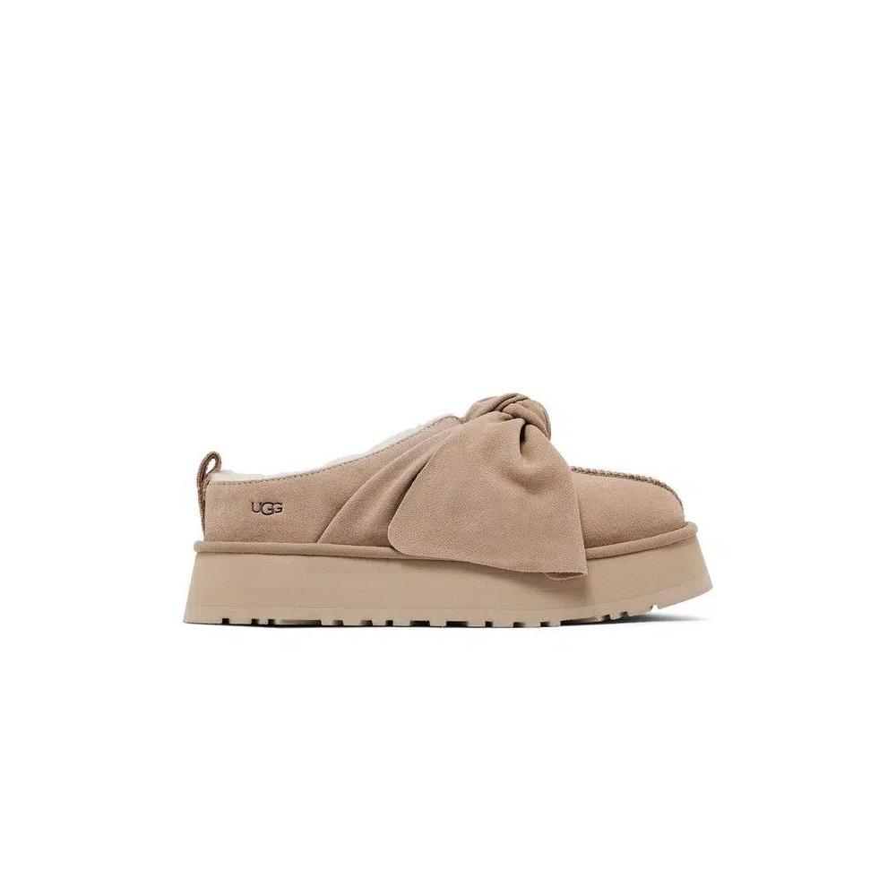 Тапочки UGG Wmns Platform Slip-On Bow Slipper «Sand» 1