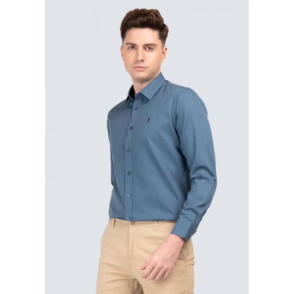 Polo Haus - Мужская рубашка с длинным рукавом Tetoron Rayon Signature Fit MBLS015 2
