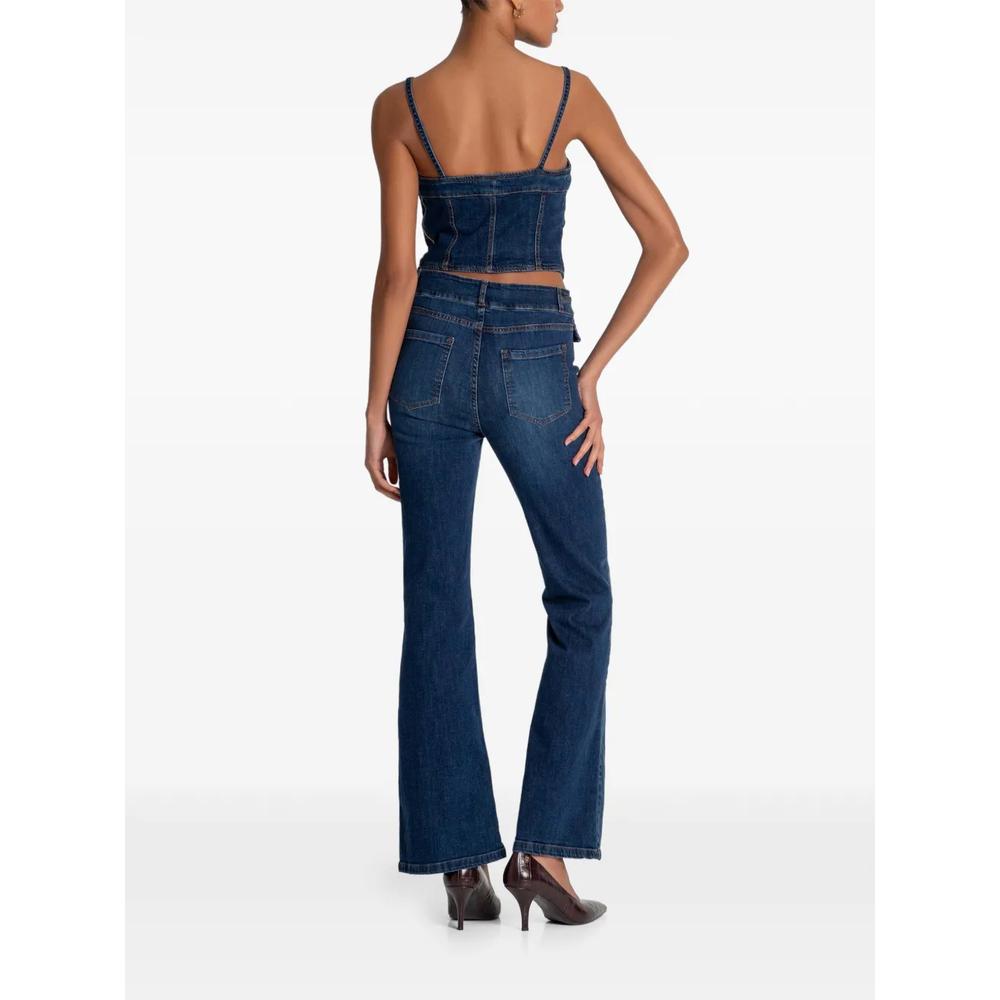 chain-link flared jeans 3