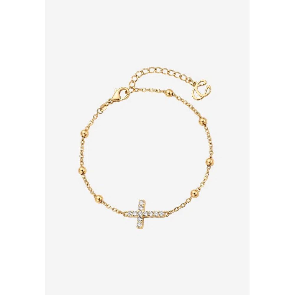 Браслет Caelia Cross Dotted Chain в золотом цвете 1