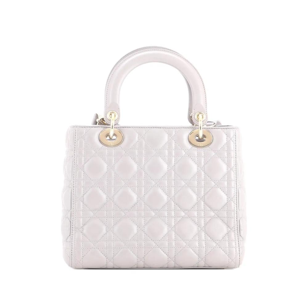 Стеганая сумка-сэтчел Lady Dior Bag Cannage среднего размера 2