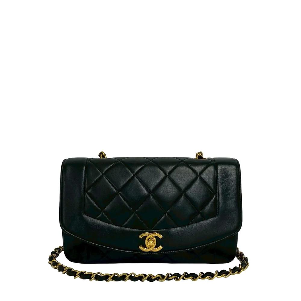 Маленькая сумка на плечо Quilted Lambskin Diana Single Flap (1989-1995 годы) 1