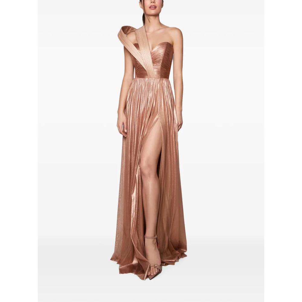 Thalia one-shoulder pleated maxi dress 2