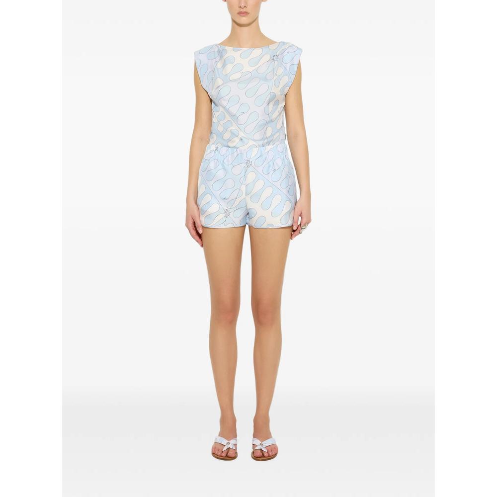 Leocorno print silk shorts 2