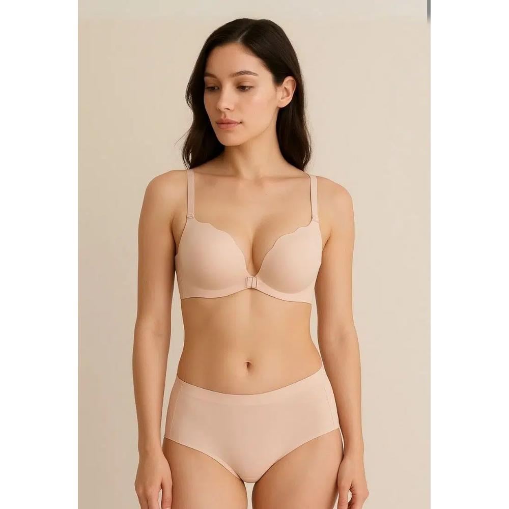 Набор из 3 бюстгальтеров Miley Wireless Bra Bundle - коричневый, розовый, белый 3
