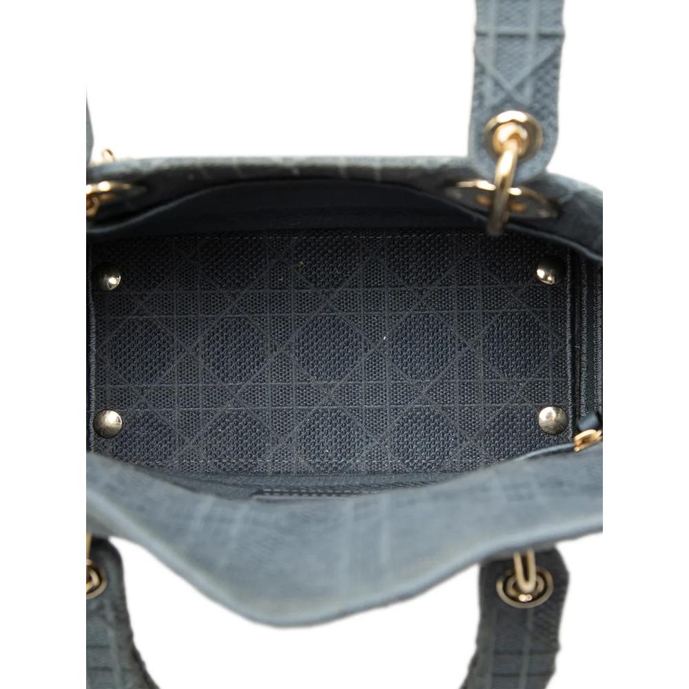 2020 Medium Embroidered Canvas Cannage Lady D Lite satchel 5