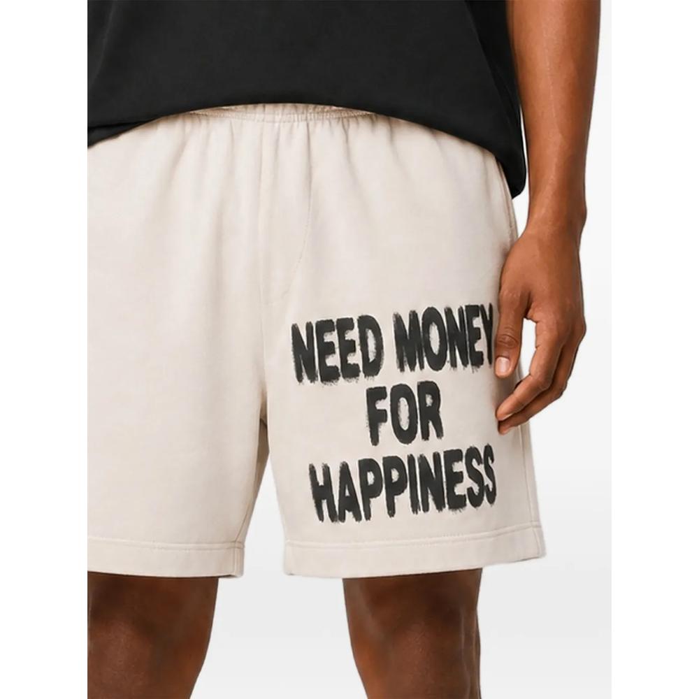slogan-print cotton shorts 5
