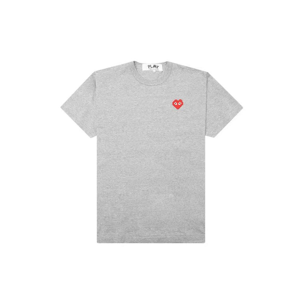 Футболки Comme des Garçons PLAY x Invader Heart Tee 'Серый' 1
