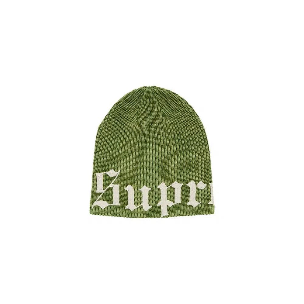 Бини Supreme Old English Printed Beanie 'Green' 1