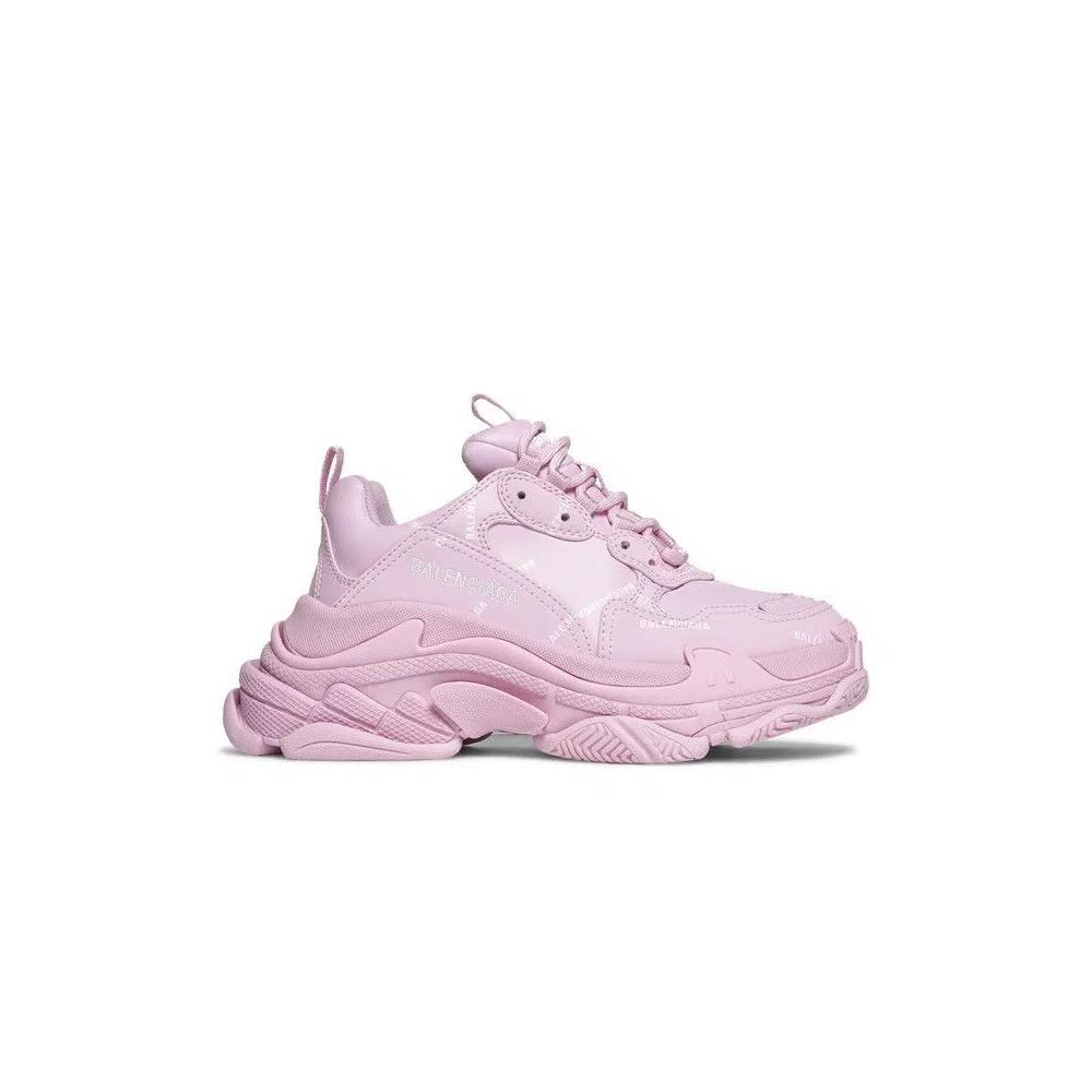 Кроссовки Balenciaga Wmns Triple S Sneaker «Allover Logo — Pink» 1