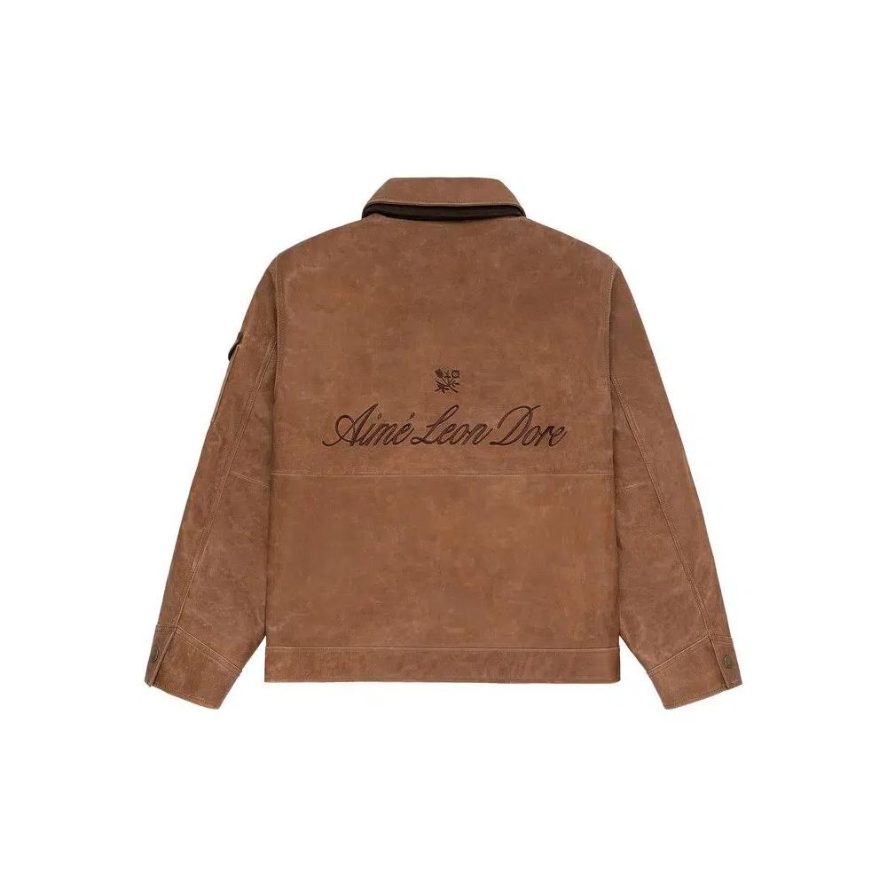 Бомберы Aimé Leon Dore Leather Aviator Jacket 'Brown' 2