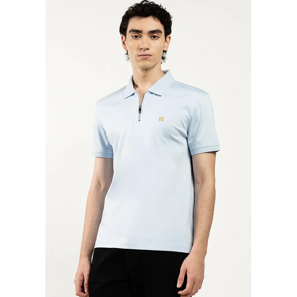 Новогодняя приталенная поло-рубашка Interlock - Calvin Klein Sport 1