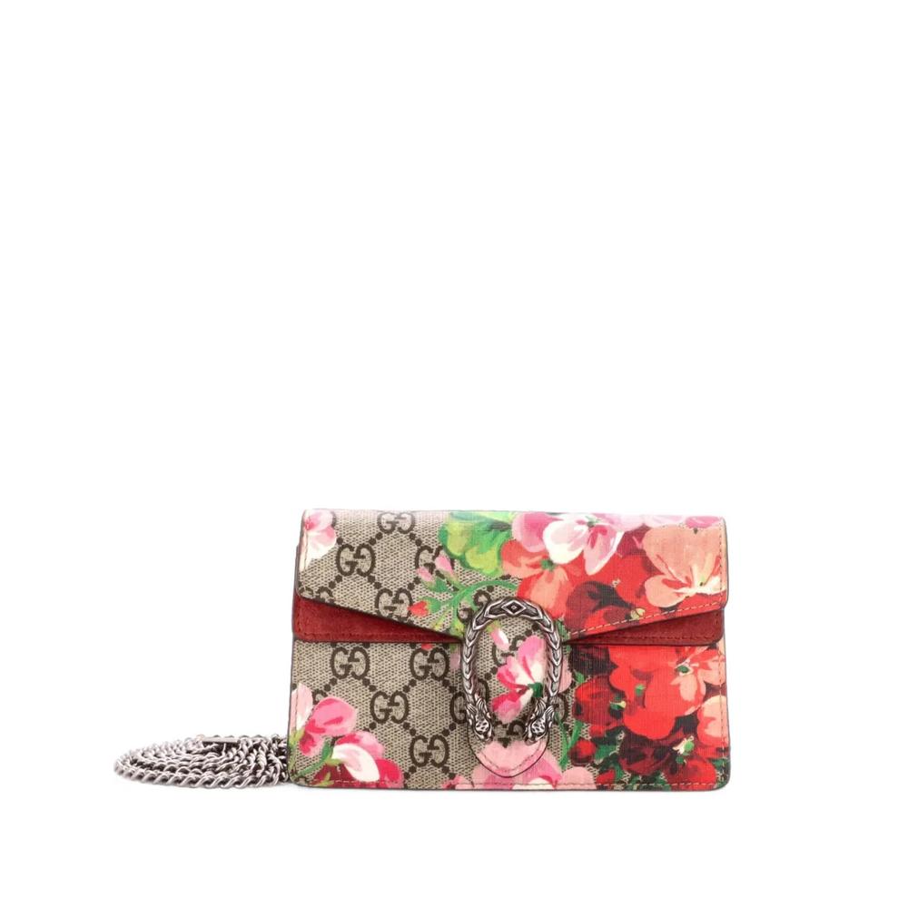 Сумка через плечо Dionysus Bag Blooms Print Super Mini из канваса с узором GG 1