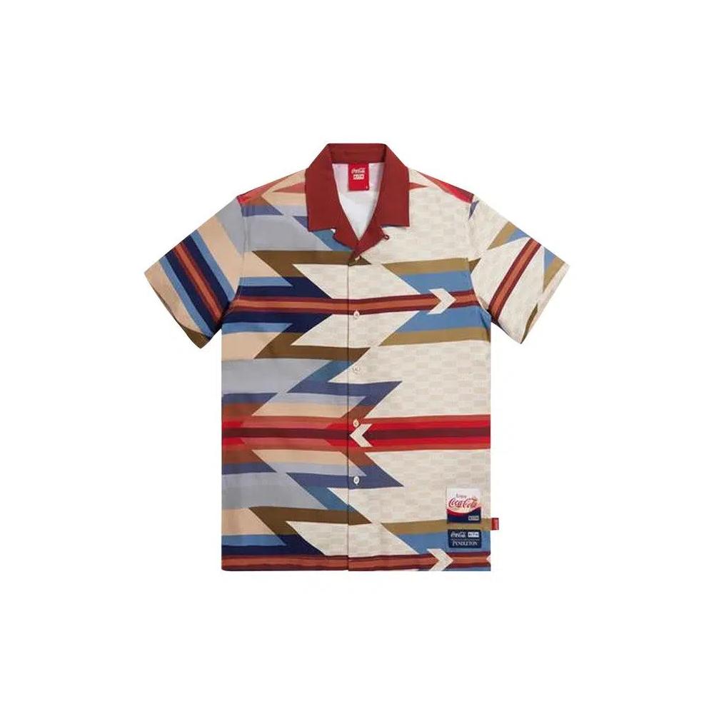 Рубашки на пуговицах Kith x Coca-Cola x Pendleton Camp Collar Shirt 'Maroon/Multi' 1