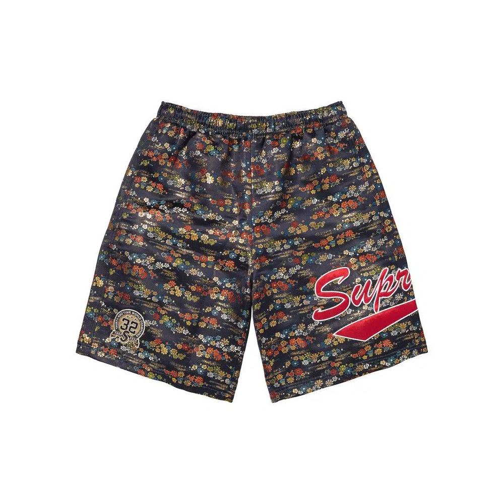 Шорты Supreme Floral Jacquard Short 'Navy' 1