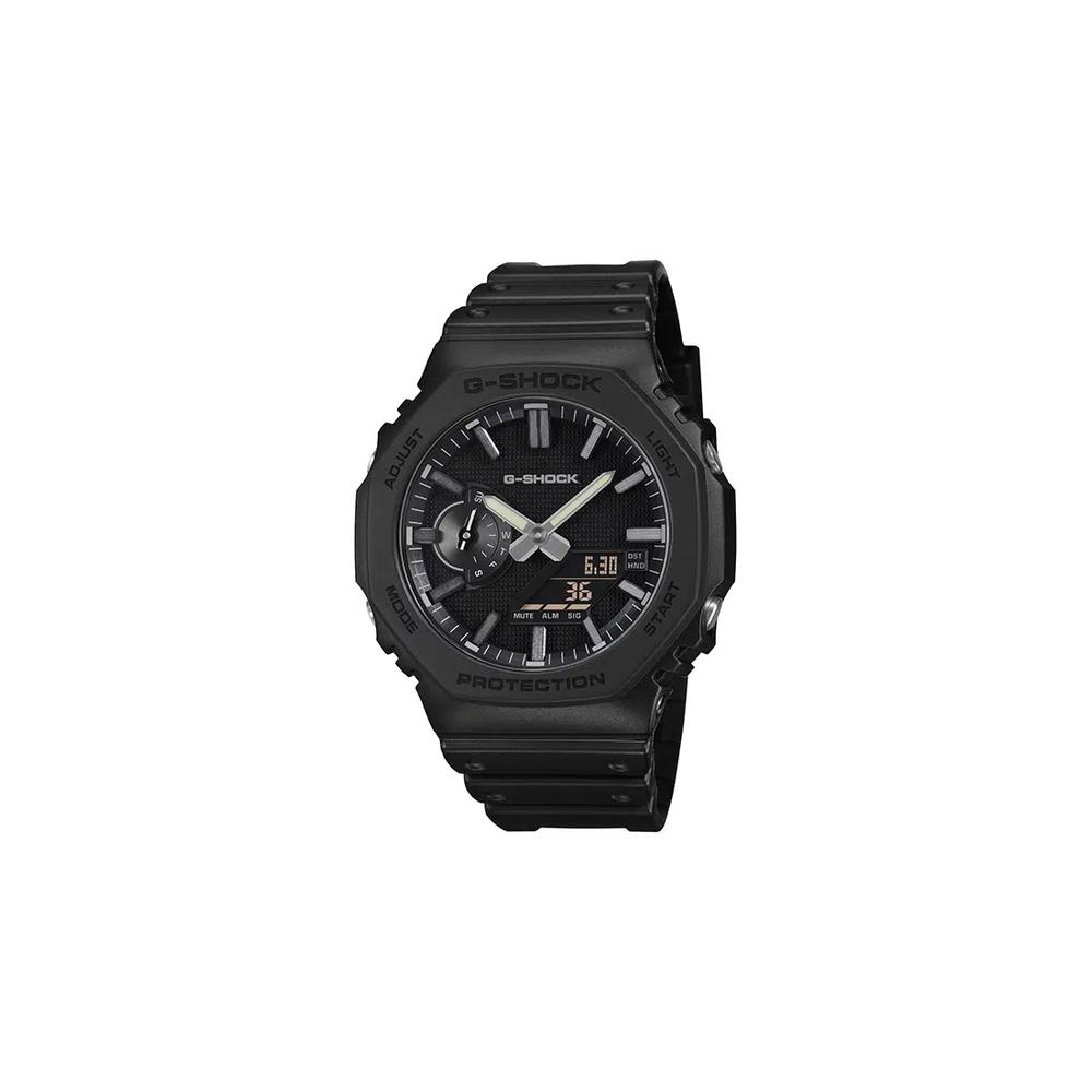 GA-2100LXB-1A Мужские аналогово-цифровые часы, черный ремешок из смолы 1