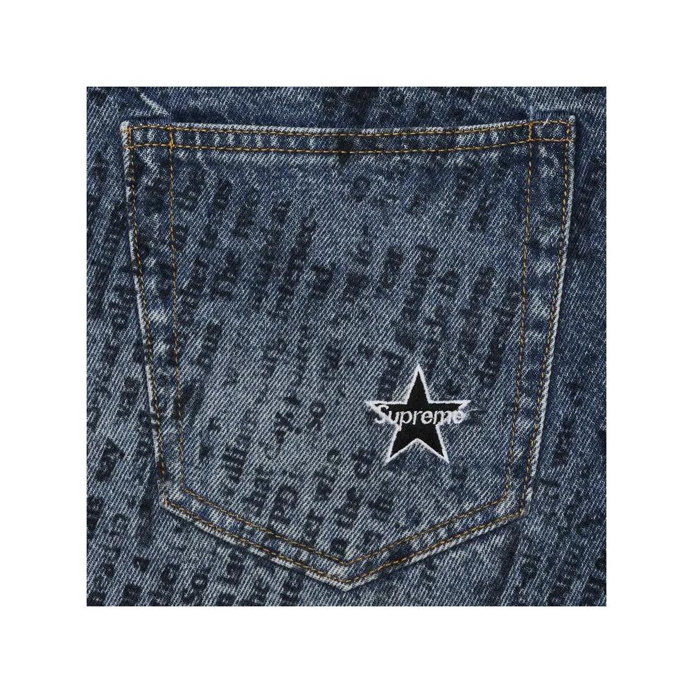 Джинсы Supreme Regular Jean 'Newspaper' 3
