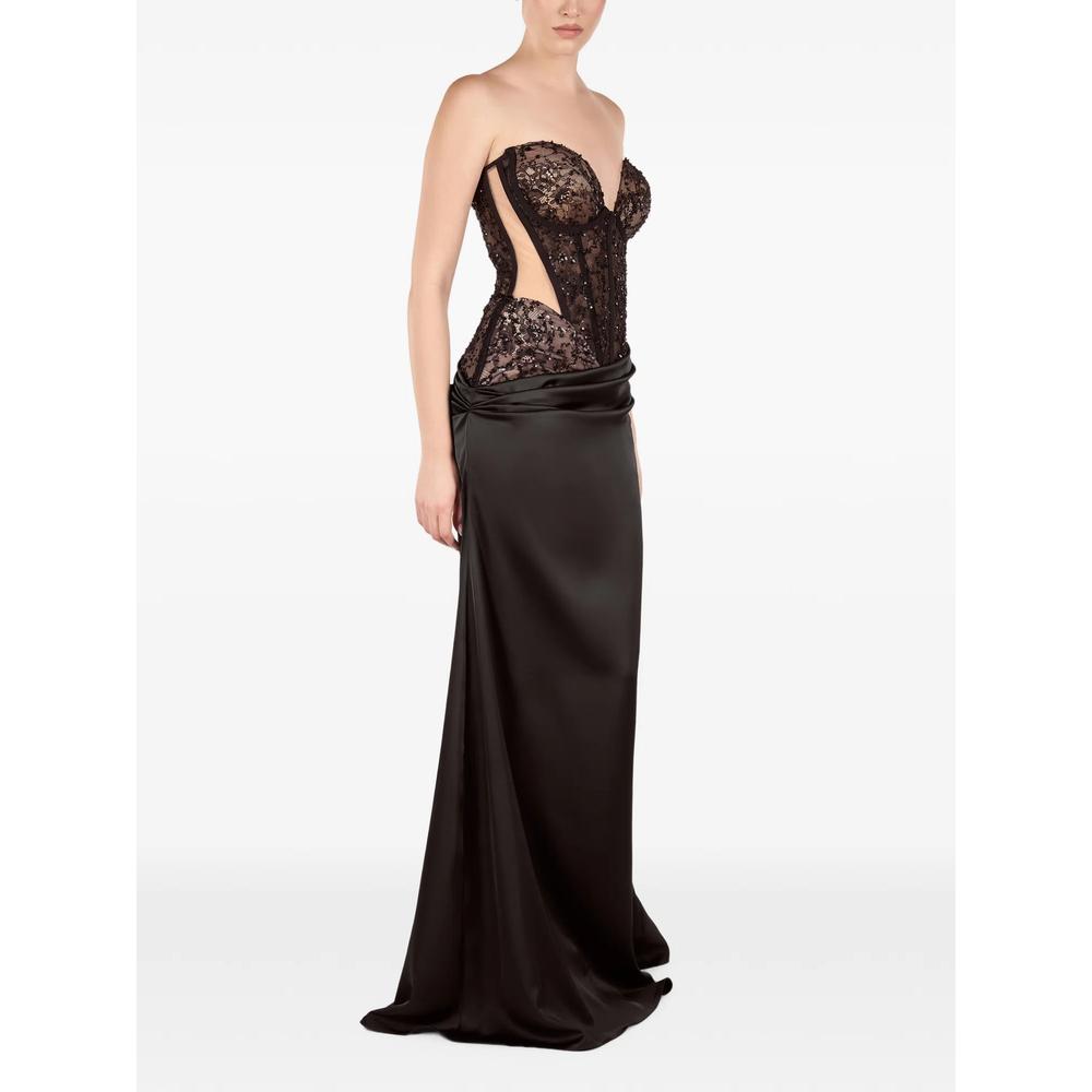 Noemie lace-panelled gown 2