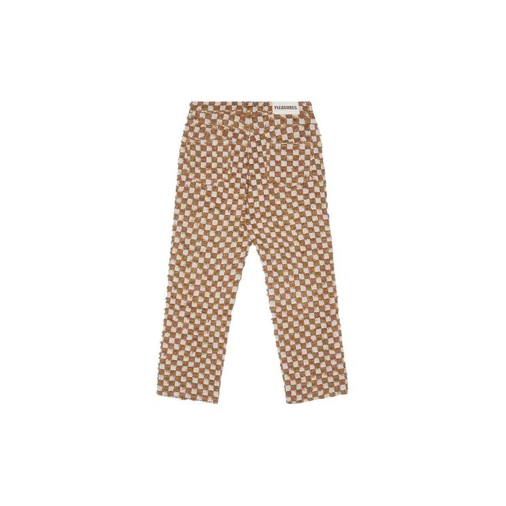 Брюки Pleasures Curfew Checker Work Pants 'Коричневый' 2