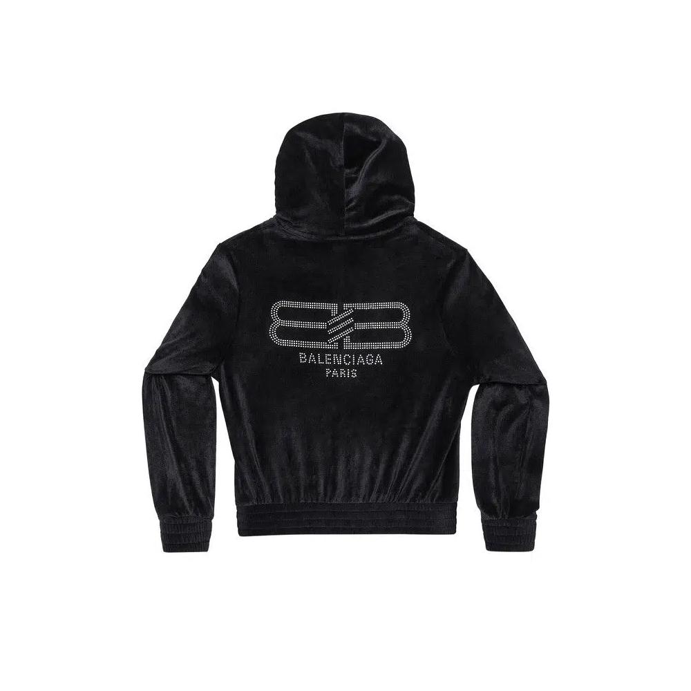 Молнии Balenciaga Fitted Zip Up Hoodie 'Черный' 2