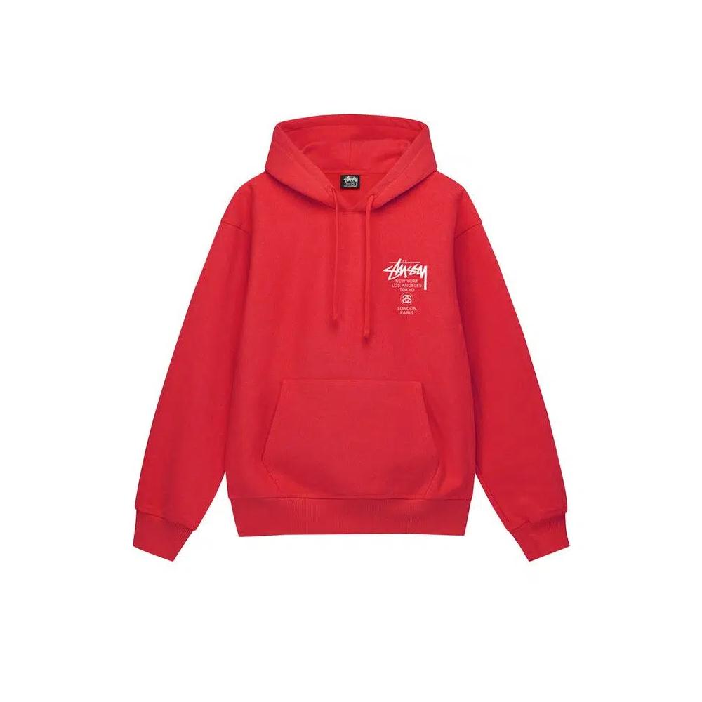 Худи Stussy World Tour Hoodie «Red» 1