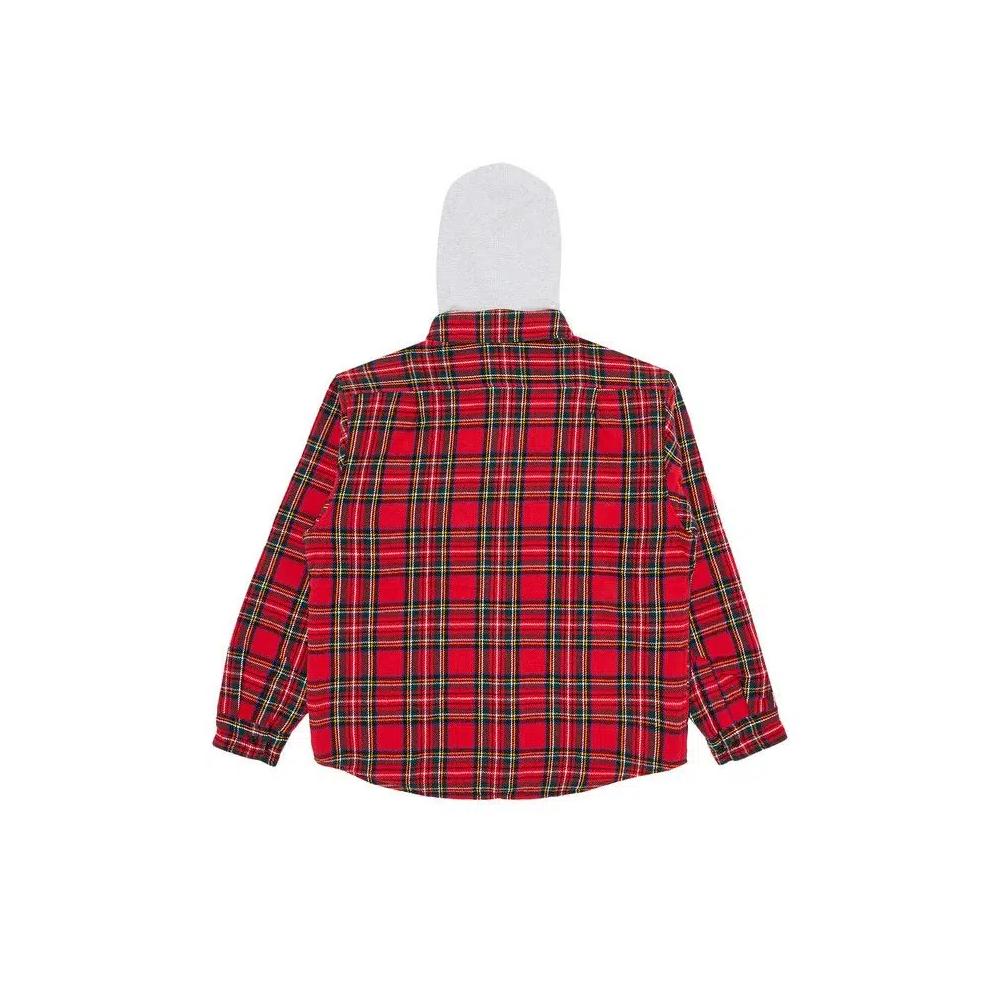 Фланелевые рубашки Supreme Tartan Flannel Hooded Shirt 'Красный' 2