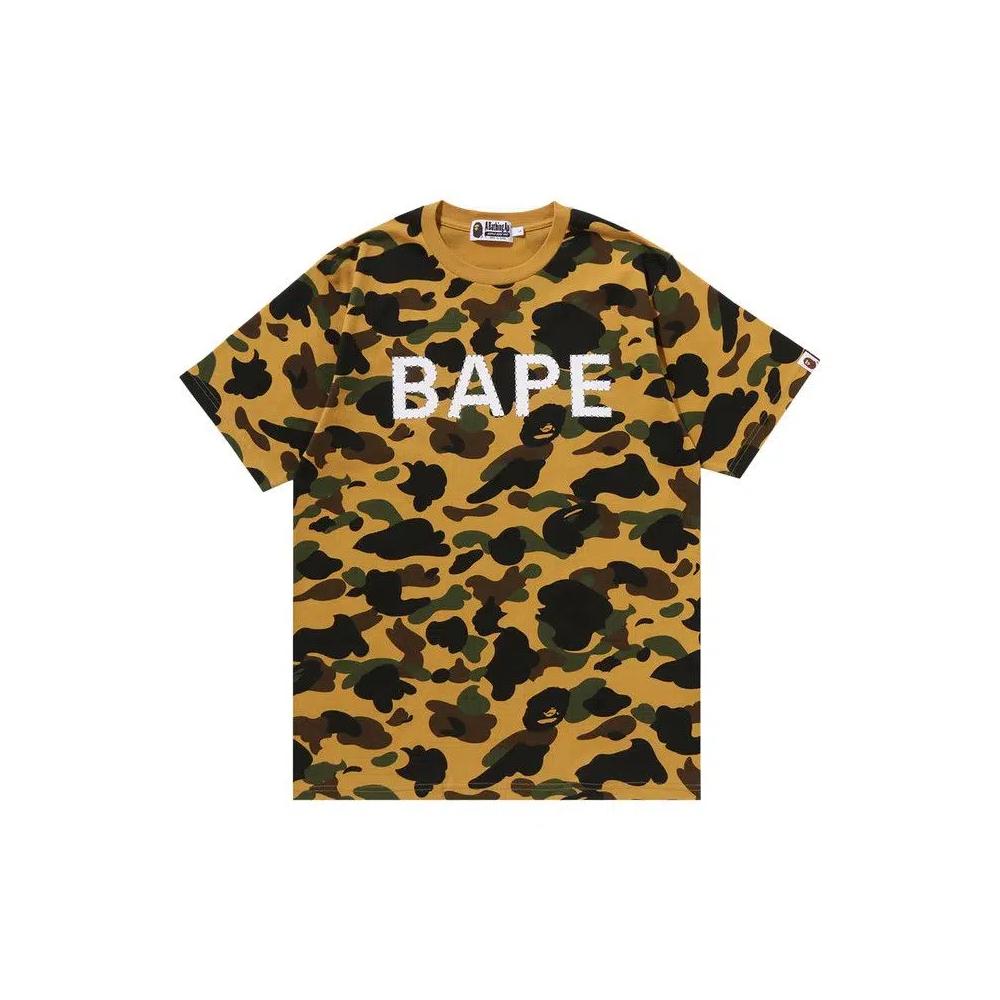 Топы BAPE 1st Camo Bape Rhinestone Tee 'Желтый' 1
