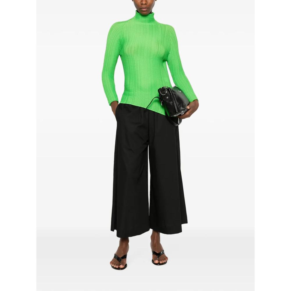 Плиссированная блузка с высоким воротником 2