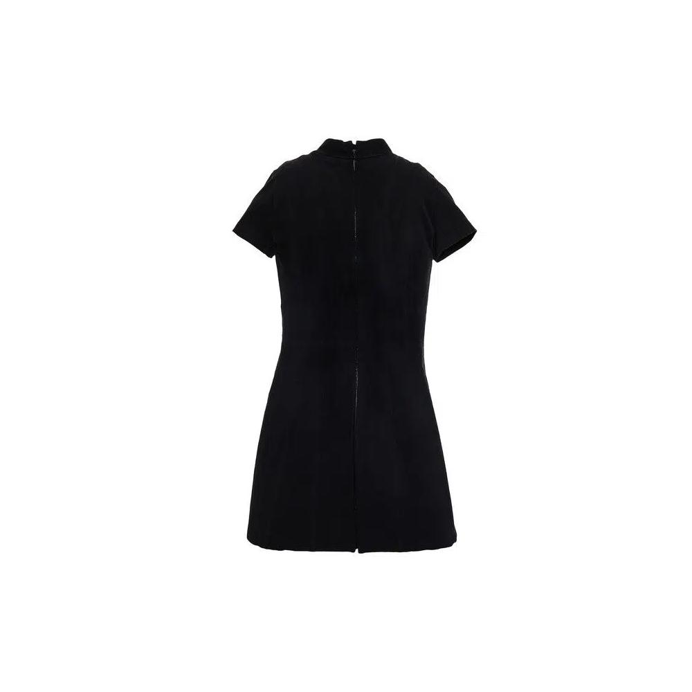 Платья Balenciaga Structured Short Sleeve Cotton Jersey Dress 'Faded Black' 2