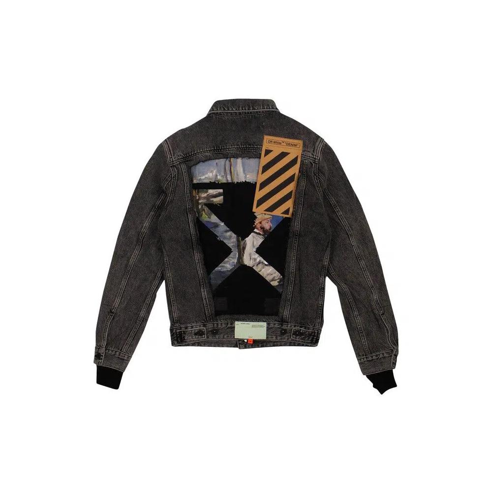 Джинсовые куртки Off-White Denim Distressed Jacket 'Black' 2