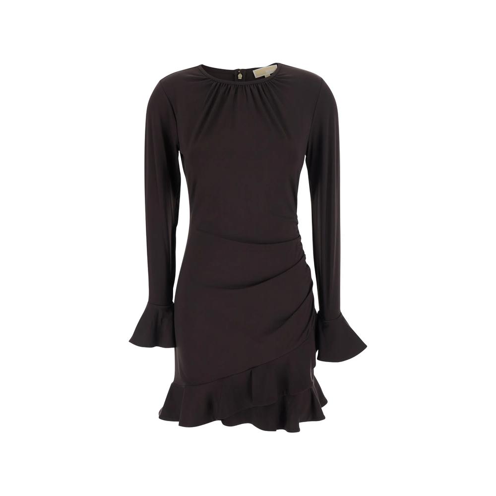 ruffled stretch matte jersey dress 1