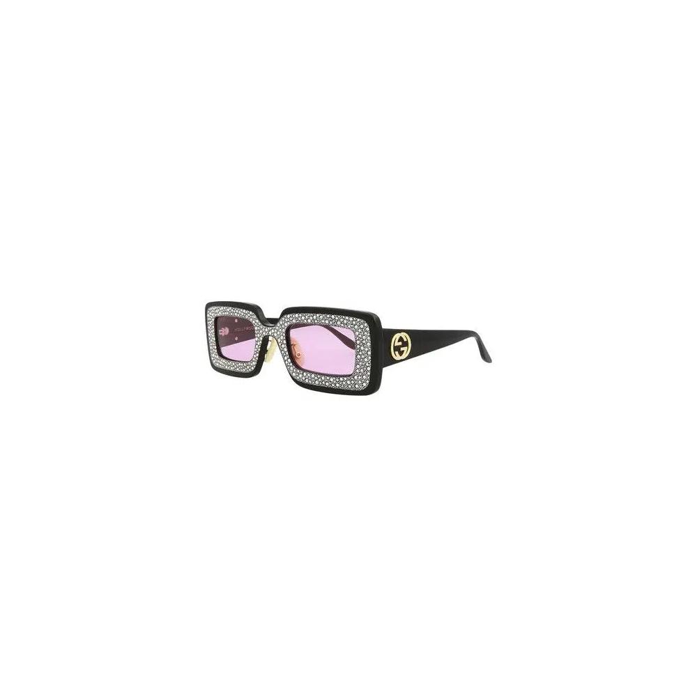 Gucci Rectangular Frame Sunglasses 'Черный/Розовый' 2