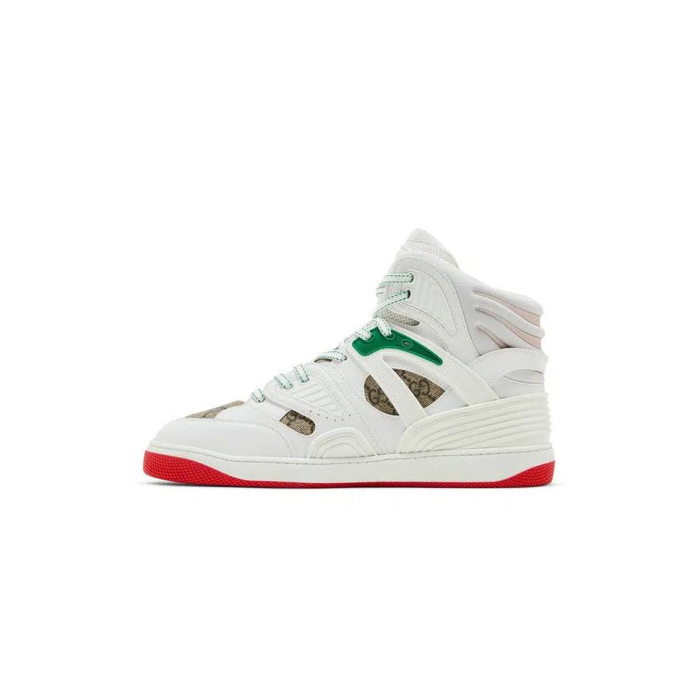 Кроссовки Gucci Basket High 'White Demetra Red' 3
