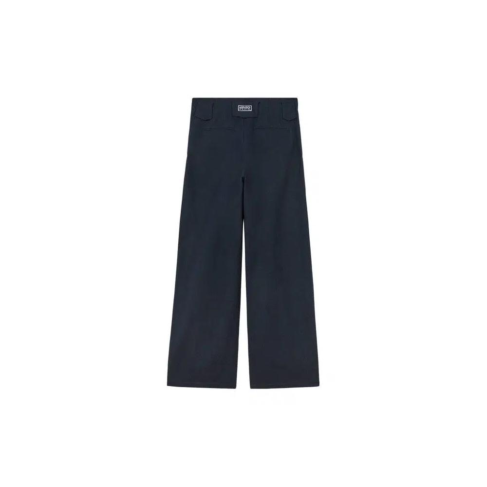 Брюки Kenzo Pleated Oversize Pant 'Синий/Черный' 3