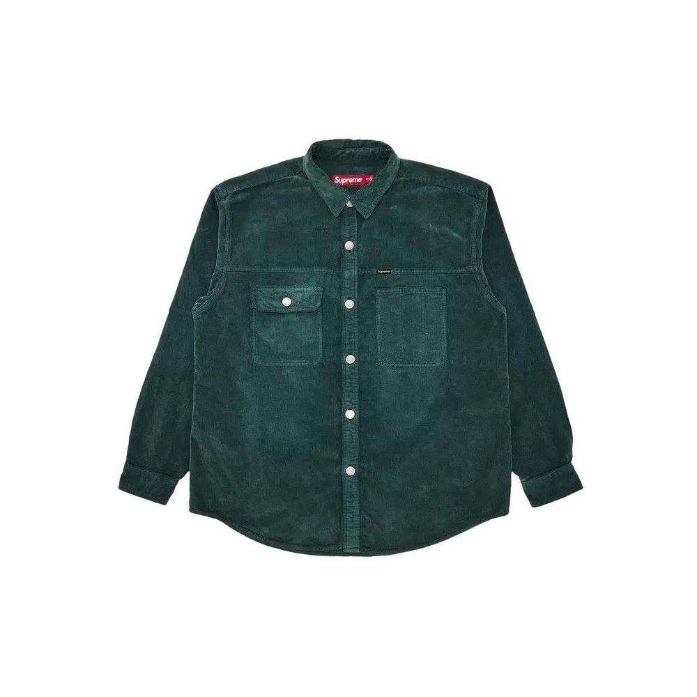 Рубашки на пуговицах Supreme Washed Corduroy Shirt 'Sage' 1