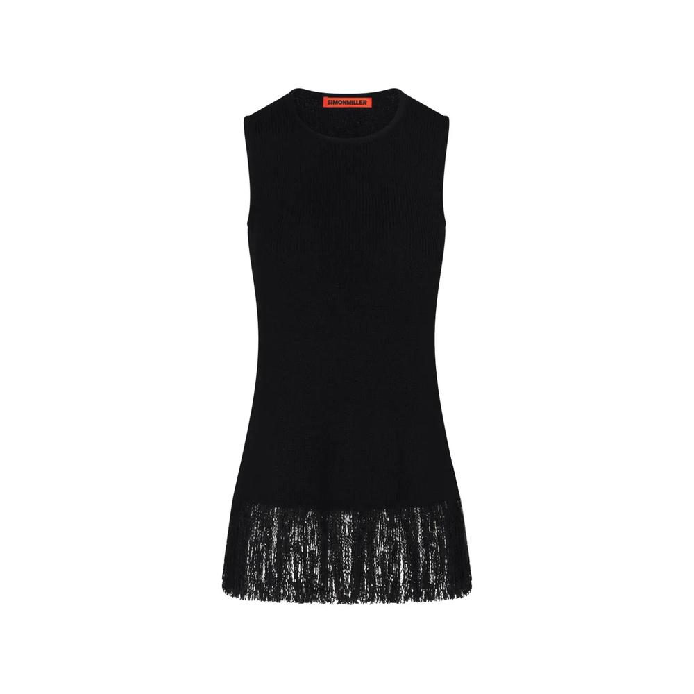 Lisel fringe-trim sleeveless top 1
