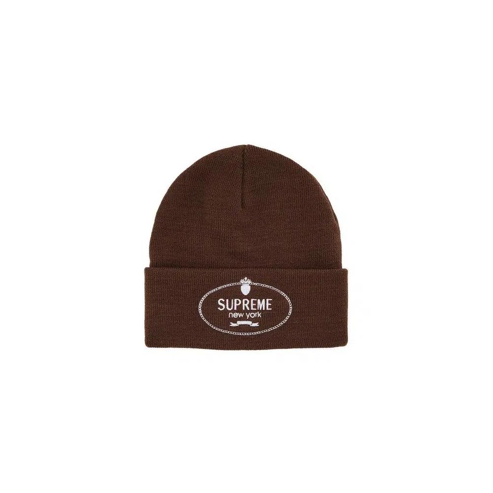 Шапка-бини Supreme Crest Beanie 'Коричневый' 1