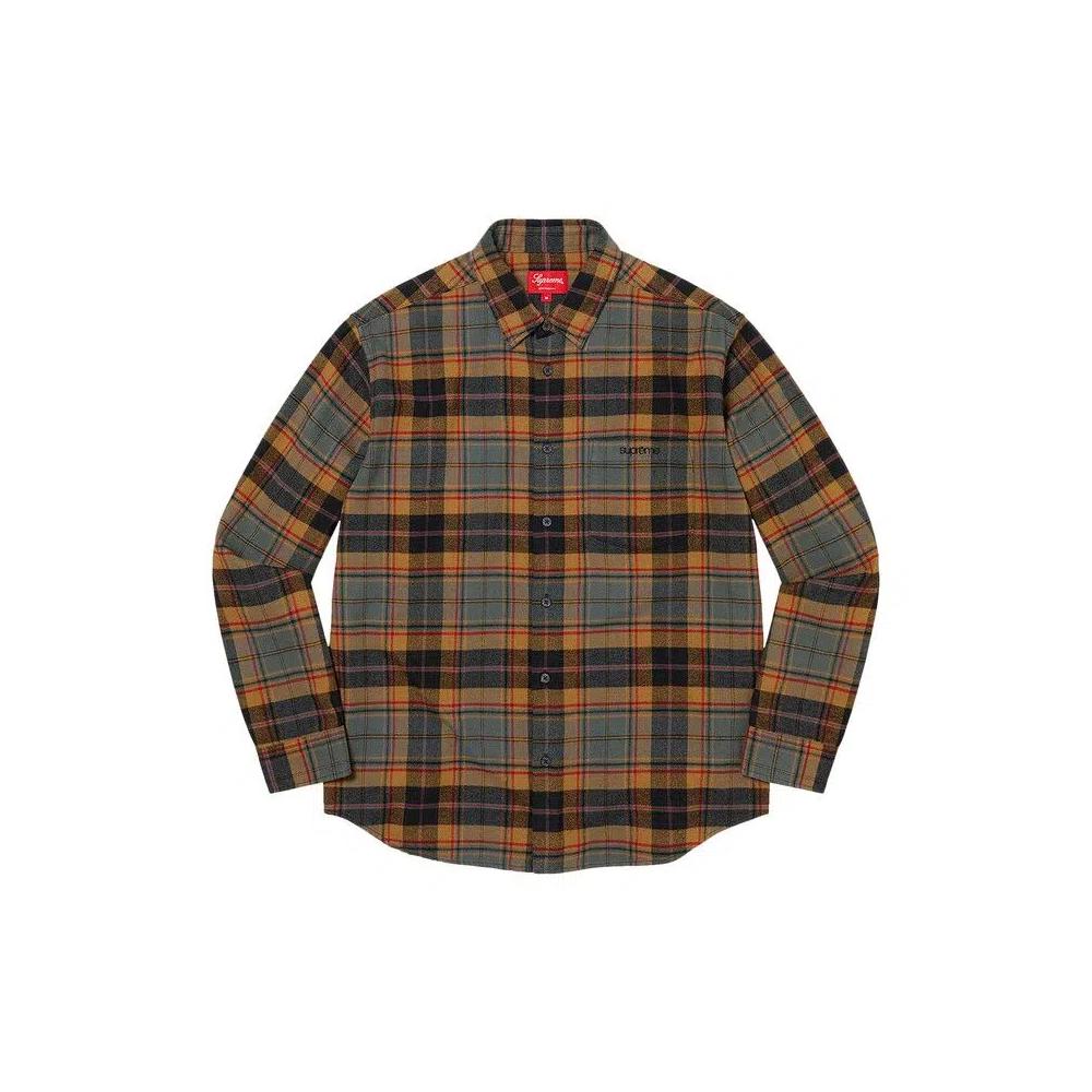 Фланелевая рубашка Supreme Plaid Flannel 'Ржавый' 1