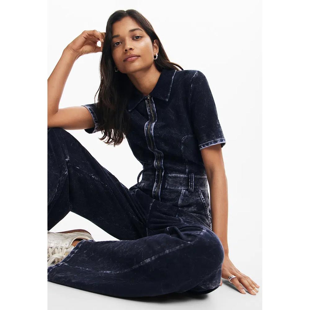 Desigual Женский комбинезон из денима с эффектом потертости. 3