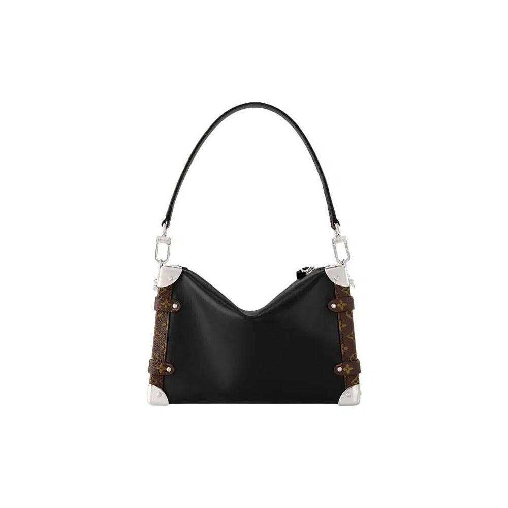 Сумки через плечо Louis Vuitton Side Trunk Vibe MM 'Черная телячья кожа' 2