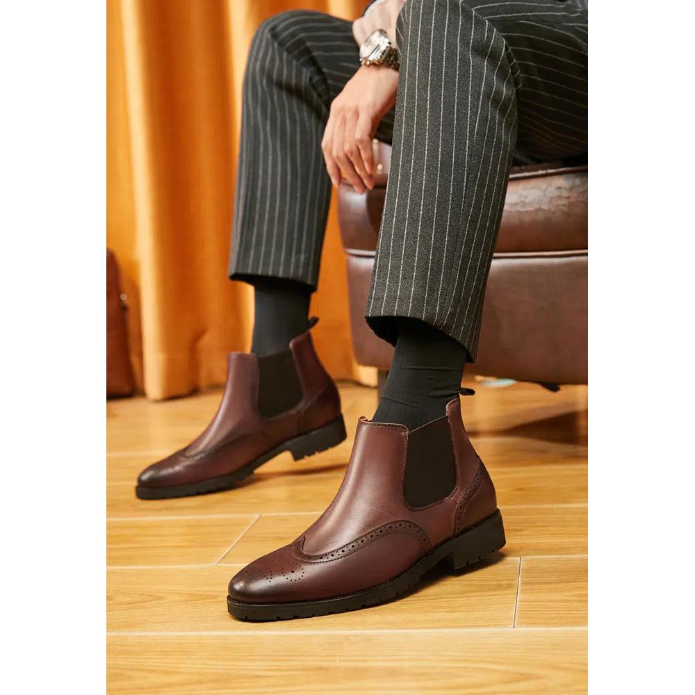 Челси Ботинки из Зернистой Кожи Brogue KB2032M188 4